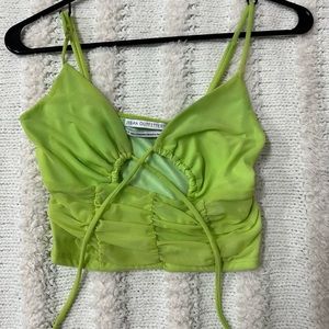 Urban Outfitters lime green crop top tank top